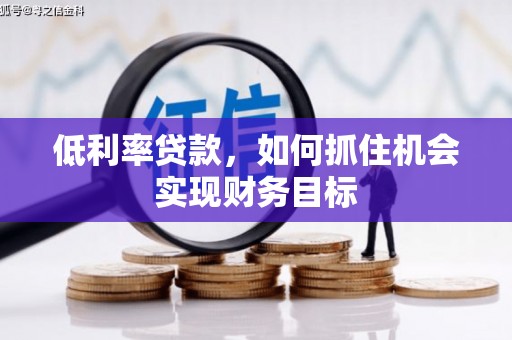 泗礁低利率贷款，如何抓住机会实现财务目标