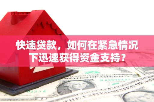 泗礁快速贷款，如何在紧急情况下迅速获得资金支持？