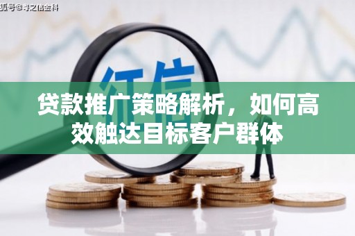 泗礁贷款推广策略解析，如何高效触达目标客户群体