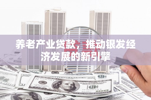泗礁养老产业贷款，推动银发经济发展的新引擎