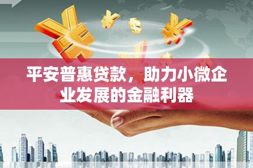 泗礁平安普惠贷款，助力小微企业发展的金融利器