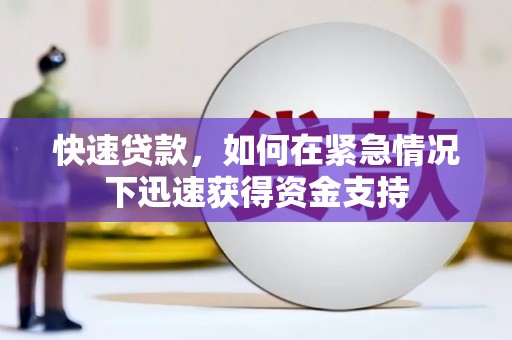 泗礁快速贷款，如何在紧急情况下迅速获得资金支持
