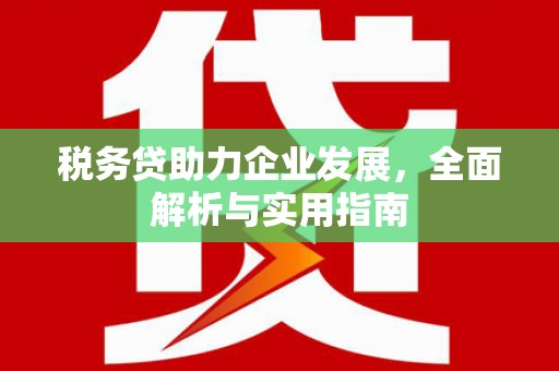 泗礁税务贷助力企业发展，全面解析与实用指南