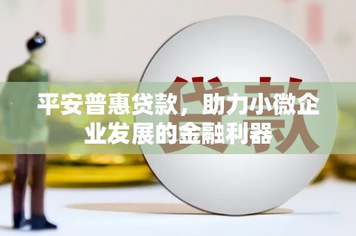 泗礁平安普惠贷款，助力小微企业发展的金融利器