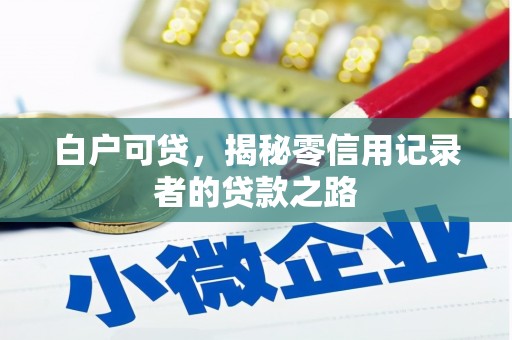 泗礁白户可贷，揭秘零信用记录者的贷款之路