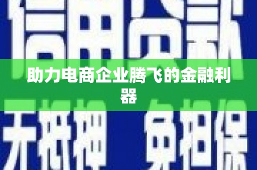 泗礁助力电商企业腾飞的金融利器